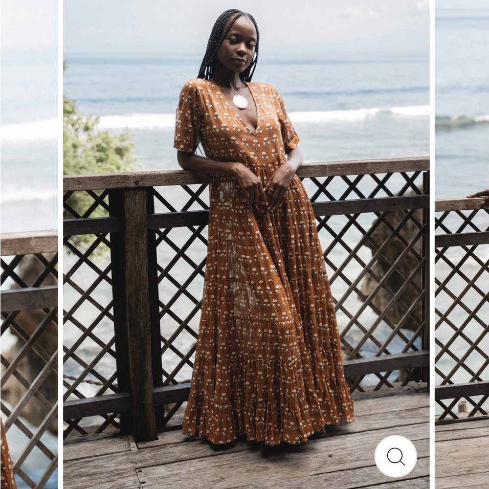 Daughters of India Brown Floral Dress - Picture 3 of 10